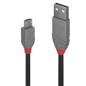 Cable - USB2.0 Type A Male To Micro Type B Male - Anthraline - 50cm - Black