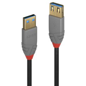 Extension Cable - USB Typea Male To A Female - Anthraline - Black - 50cm