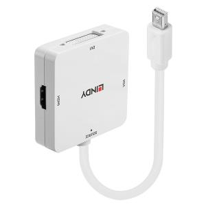 Mini DisplayPort 1.2 To Hdmi Vga + DVI-d Active Adapter