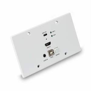 CAT6 Hdmi 4k60 & Type C Hdbaset Eu Wall Plate KVM Extender, Transmitter 150m