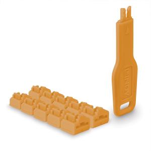 Rj-45 Port Blockers - Pack Of 10 Orange