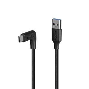 Cable - USB-a Male - USB-c  Male - 1.5m - 90 Degree Right Angle 10gbps Black