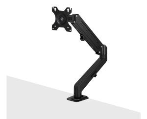 Single Desktop Gas Arm Display Mount - Black