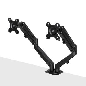 Mount Gas Spring Arm - Dual Desktop -  Black