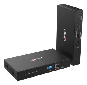 Fibre Optic Hdmi 4k60 KVM USB 2.0 Ir And Rs232 Black