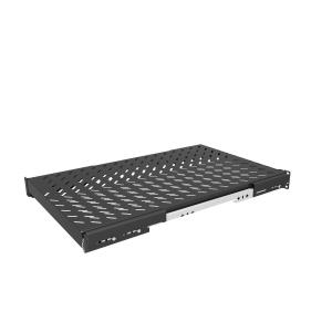 1u Depth Adjustable Sliding Shelf 100lbs Black