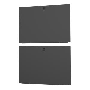 48u X 1100mm Deep Split Side Panels Black (qty 2)