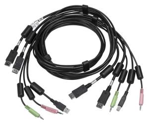 Avocent KVM Cable - USB Keyboard, Mouse & Dual Head DisplayPort Video Cable With Audio - SV340D