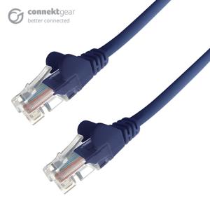 0.5M BLUE RJ45 CAT6 UTP STR/FLUSH MOULDED/24AWG