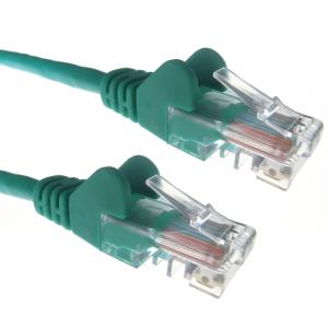 15M GREEN RJ45 CAT5E UTP STR/FLUSH MOULDED/24AWG