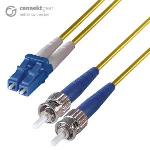 15m Lc To St 9/125 Duplex Fibre Optic Pa