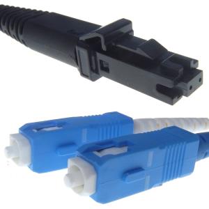 Duplex Fibre Optic Patch Cable - Mtrj To Sc 1m 50/125 Om3 Aqua