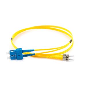 Duplex Fibre Optic Patch Cable - St To Sc 2m 9/125 Yellow