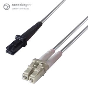 Duplex Fibre Optic Patch Cable - Mtrj To Lc 2m 62.5/125 Grey