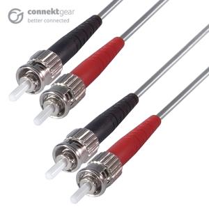 Duplex Fibre Optic Patch Cable - St To St 15m 62.5/125 Grey