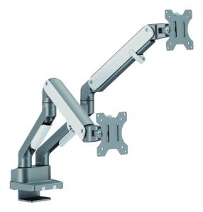 Flexee Dual Spring Dual Monitor Arm - White