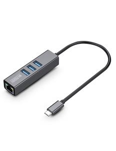 Hubee - Hub USB-c 1rj45 3x USB-a 3