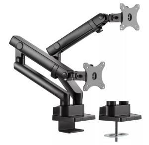 Dual Monitor Mount Black Articulating Arms