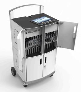 CartiPad Duo - 32 Unit Charging Cart EU Plugs - White