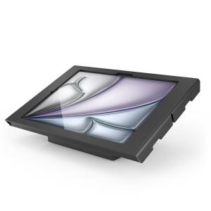 iPad Air M2 13in (2024), Kiosk & AV Capsule Stand + Apex Secured Enclosure Wall Mount - Black