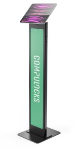 BrandMe Floor Stand + IT Mount Universal Plate - Black