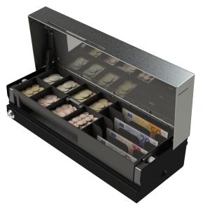 460 Flip Lid Cash Drawer Black, 460x170x100