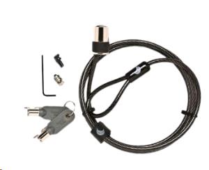 Single Lock Straight Cable With 5x10mm Anchor Point Black