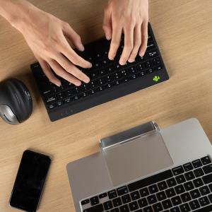 Compact Break Ergonomic - Keyboard - Wireless - Black - Qwerty Uk