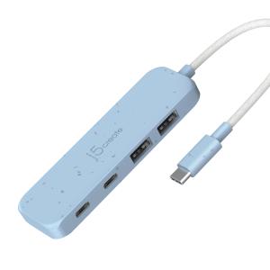 USB-c Hub - USB-c To 2x USB Type-c - 2x USB Type-a Gen 2 Hub - Cyan