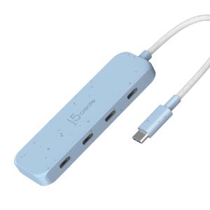 USB-c Hub - USB-c To 4x USB Type-c Gen 2 Hub - Cyan