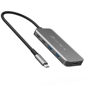 8k Multi-port Hub - 1x USB4 (male) - 2x USB-c 2x USB Type-a 1x 8k Hdmi (female) - Space Grey