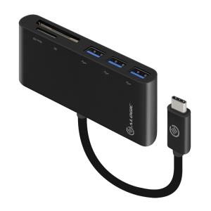 USB-C to Multi Card Reader & 3 Port USB Hub