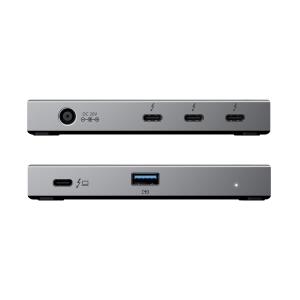TB4H3TB interface Hub Thunderbolt 4 40000 Mbit/s Black, Grey