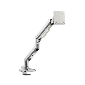 Monitor Mount - Desk - 1 Monitor - Tilt/Swivel/Rotate - 17 to 49in - Chrome + White