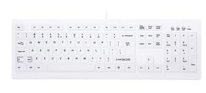 Disinfectable Medical Keyboard with Full Layout - Corded USB - White - Qwerty US/Int'l
