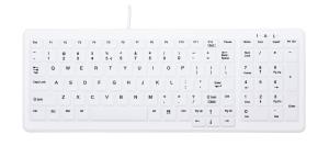 Compact Disinfectable Medical Keyboard with Numpad - Corded USB - White - Qwerty US/Int'l