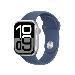 Apple Watch Series 10 Gps 42mm Silver Aluminium Case With Denim Sport Band - S/m