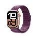 Apple Watch Series 10 Gps 42mm Rose Gold Aluminium Case With Plum Sport Loop