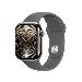 Apple Watch Series 10 Gps + Cellular 42mm Natural Titanium Case With Stone Grey Sport Band - S/m