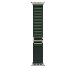 49mm Dark Green Alpine Loop - Medium - Natural Titanium Finish