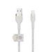 Boost Charge USB-a To Ltg Braided Silicon 2m White