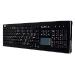 104key USB Wireless Touch Pad Keyboard Blk Pc Ez Connect Tact Key Qwerty Us