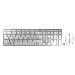 DW 9000 SLIM Desktop Rechargeable - Keyboard and Mouse - Wireless - Silver White - Azerty Belgian