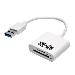 USB 3.0 MEMORY CARD MED READER SD/MICRO SD BUILT-IN CABLE