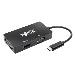 TRIPP LITE USB-C Multiport Adapter - HDMI/DVI/VGA, Thunderbolt 3, Ultra HD 4K @ 30 Hz, Black