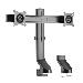 TRIPP LITE Dual-Display Monitor Arm with Desk Clamp and Grommet - Height Adjustable, 17in to 27in Monitors