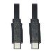 USB-C FLAT CABLE (M/M) USB 2.0 THUNDERBOLT 3 BLACK/0.9 M