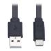 USB-A TO USB-C FLAT CABLE M/M USB 2.0/THUNDERB 3 BLACK/0.9 M
