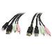 Cable For KVM DisplayPort 4-in-1 USB - Audio & Microphone