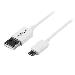 USB A To Micro B Cable - Charging Data Cable 0.5m White